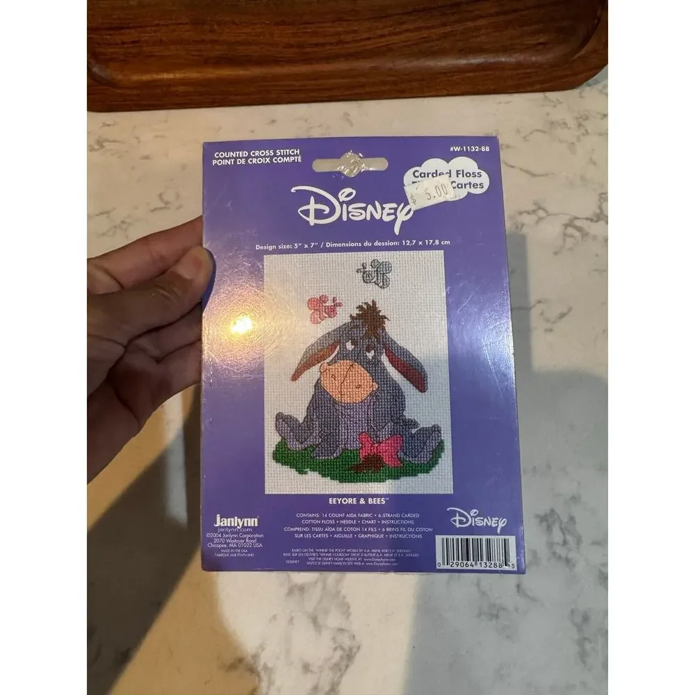 Janlynn Disney Eeyore & Bees Counted Cross Stitch Kit Winnie the Pooh character